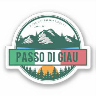 Passo di Giau - Giau-Pass Italienische Alpen Aufkleber