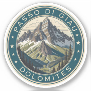 Passo di Giau - Giau-Pass Italienische Alpen Aufkleber