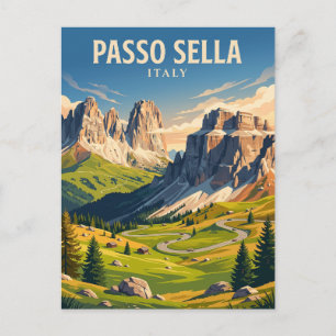 Passo Sella Italien Postkarte
