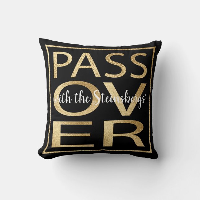 Passover 16 x 16 Pillow Passover Classic Gold Kissen (Vorderseite)