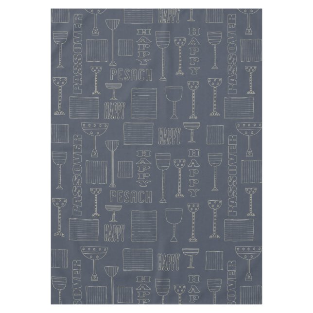 Passover 60/84" Tablette "Pessach Wein & Matza" Tischdecke (Vorderseite)