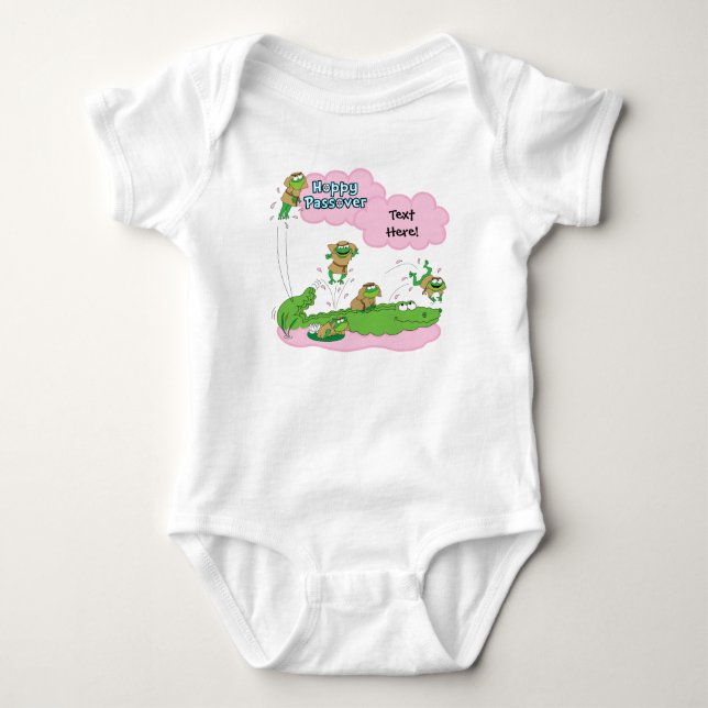 Passover Baby Bodysuit "Hoppy Passover" Strampler (Vorderseite)