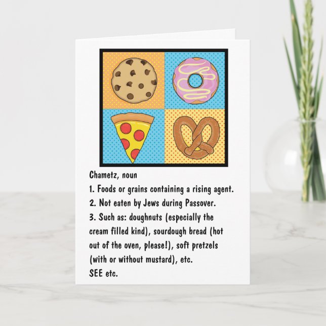 PASSOVER Grußkarte Chametz definieren Karte (Vorderseite)