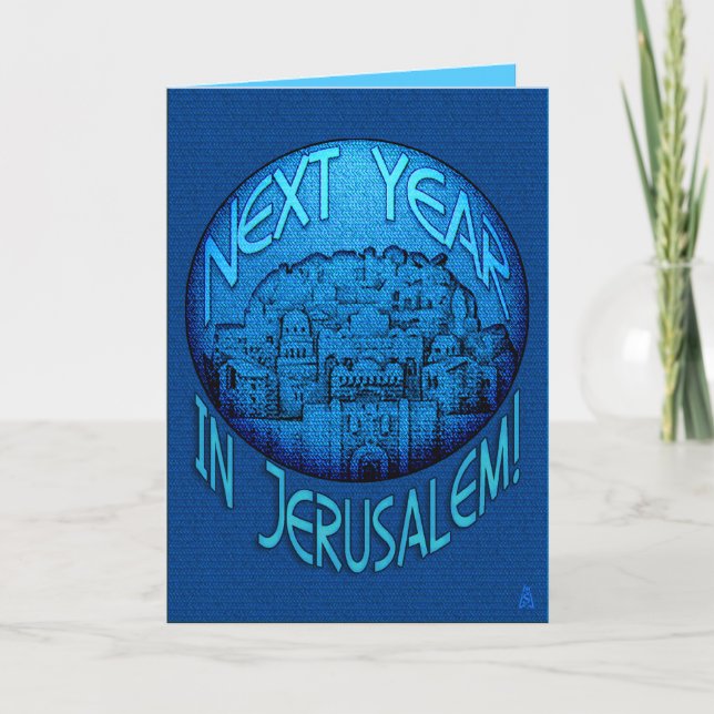 Passover Jerusalem Blue Karte (Vorderseite)
