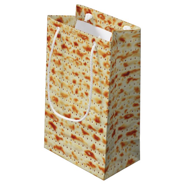Passover Matzah Dekoration Kleine Geschenktüte (Rückseite Schrägansicht)