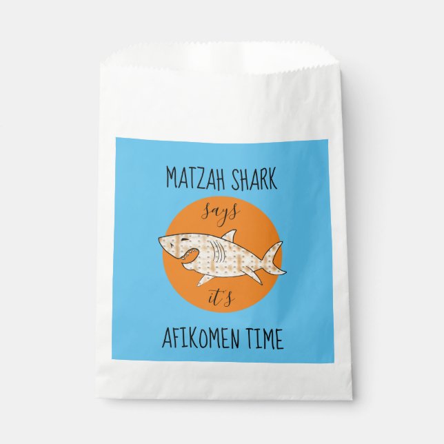 Passover Matzah Shark Afikomen Gastgeschenk Bag Geschenktütchen (Vorderseite)