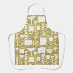 Passover Matzah Wine Gold Schürze