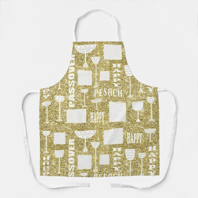 Passover Matzah Wine Gold Schürze (Vorderseite)