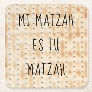 Passover Mi Matzah Es Tu Matzah Rechteckiger Pappuntersetzer