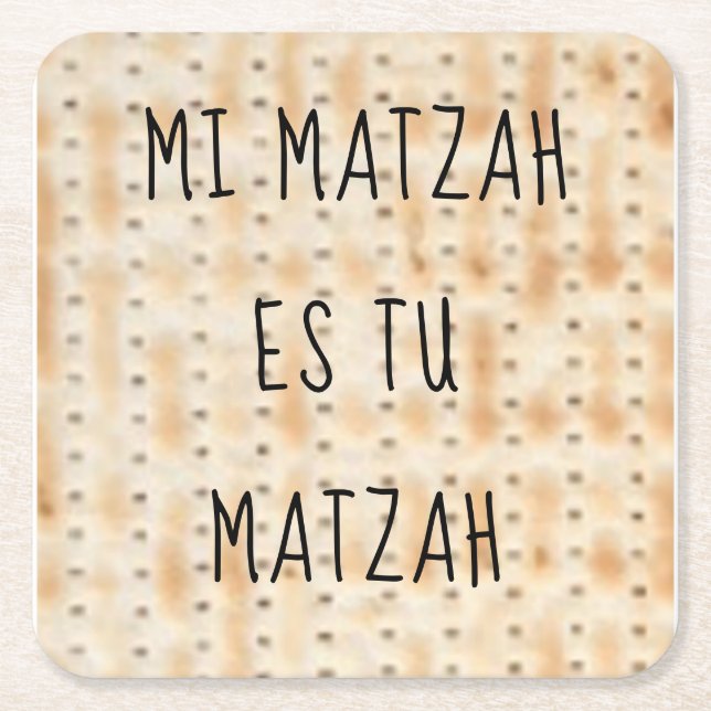 Passover Mi Matzah Es Tu Matzah Rechteckiger Pappuntersetzer (Vorderseite)
