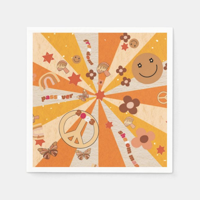 Passover-Retro-Matching Napkins Serviette (Vorderseite)