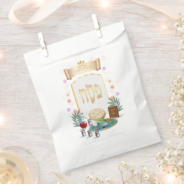 Passover Seder Kosher Pesach Symbole Geschenktütchen (Ausgeschnitten)