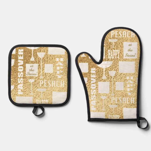 Passover Seed Ofenhandschuh & Topflappen-Set (Vorderseite)