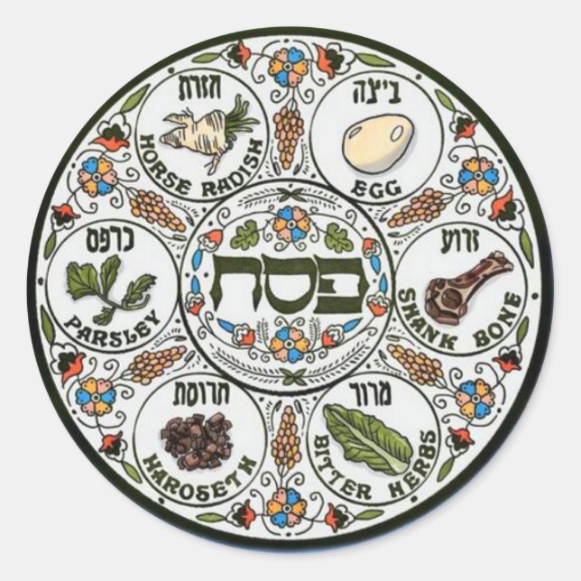 Passover Seeteller Runder Aufkleber (Vorderseite)