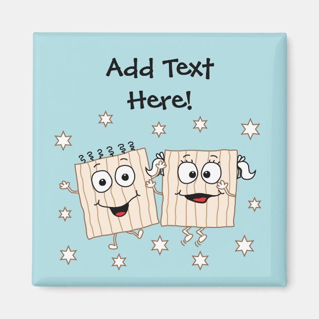Passover Square Magnet "Matzahs" (Vorne)