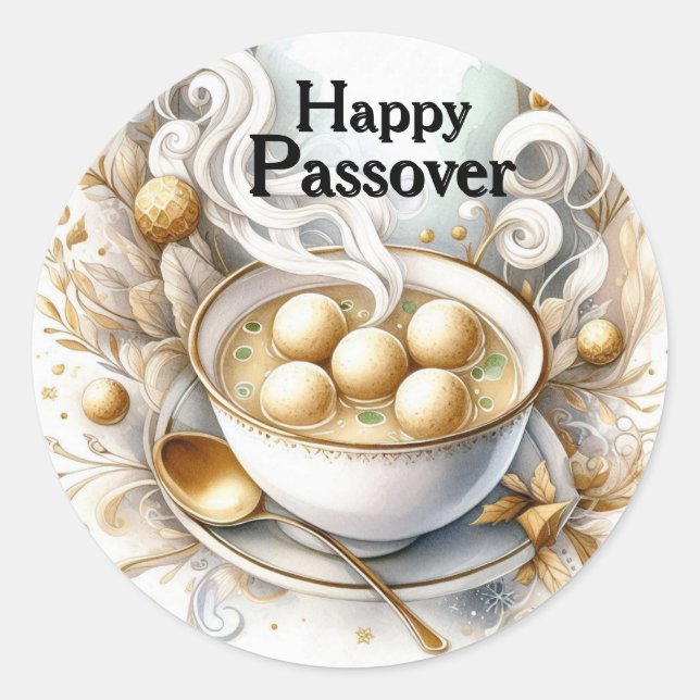 Passover Sticker Matzo Ball Soup (Vorderseite)