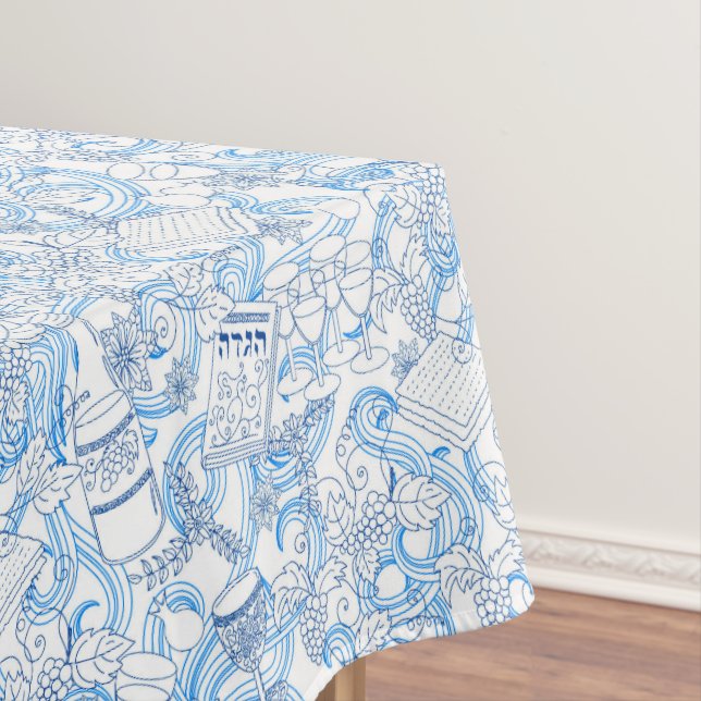 Passover Tablecloth - Maßgeschneiderte Größe - Pes Tischdecke (Beispiel)