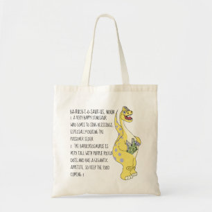 Passover Tote Bag Baruchiosaurus Dinosaurier Tragetasche