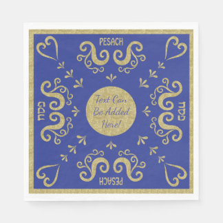 Passover White Standard Napkins Gold Elegant Serviette