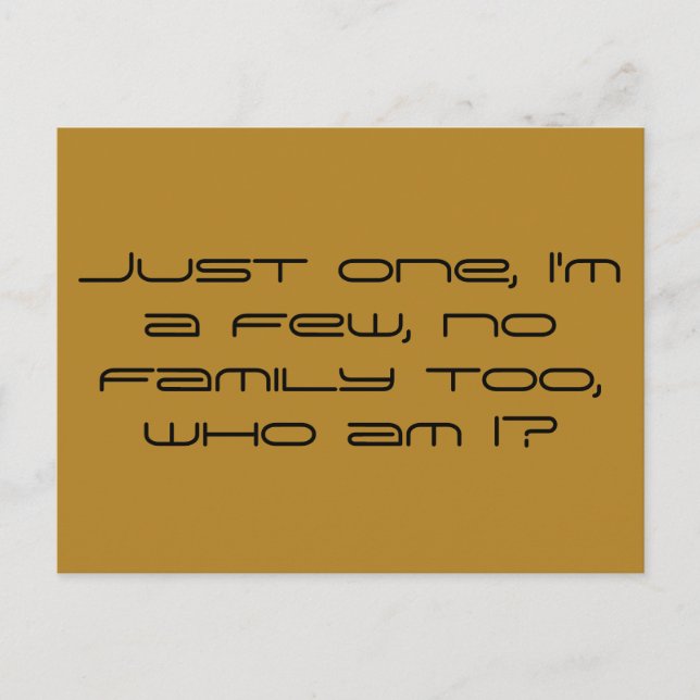 Passphrase aus Klon geometrisch — nur eins, Postkarte (Vorderseite)