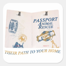 Passport-Aufkleber Quadratischer Aufkleber