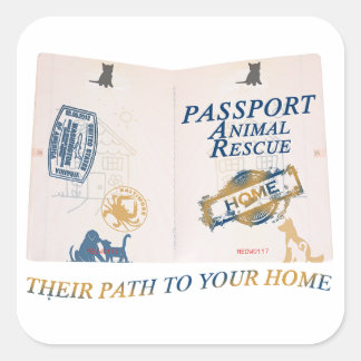 Passport-Aufkleber Quadratischer Aufkleber