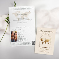Passport Boho Arch Beige Ecru Hochzeit in Urlaubso