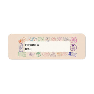 Passport-Briefmarke Postkarten-ID-Labels