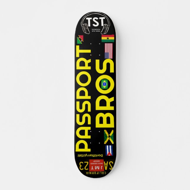 PASSPORT BROS 7 3/4" Skateboard Deck (Vorne)