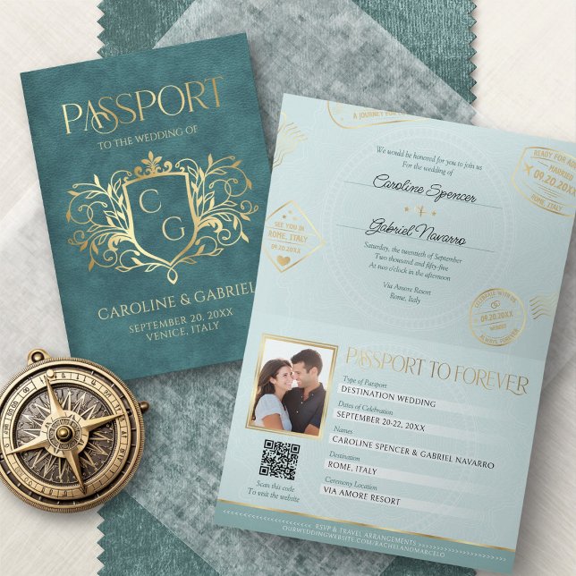 Passport Destination Wedding Invitation Einladung (Von Creator hochgeladen)