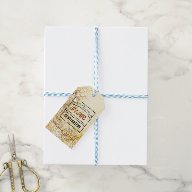 Passport-Karte - Gift-Tags Geschenkanhänger (Mit Garn)
