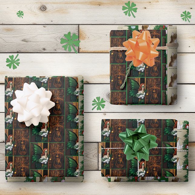 Password Fairy Green Celtic Geschenkpapier Set (Von Creator hochgeladen)