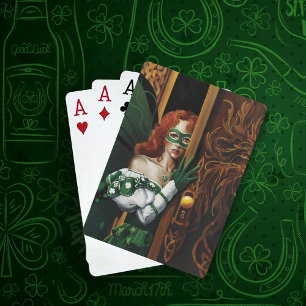 Password Fairy Green Celtic Spielkarten