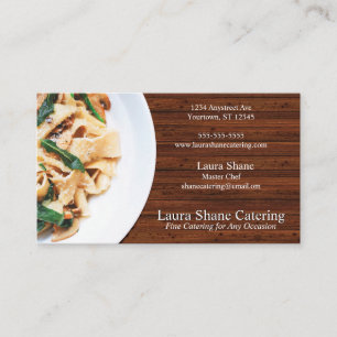 Pasta-Abendessen-Catering-Restaurant-Bistro Visitenkarte