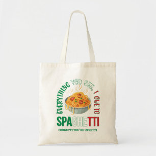 Pasta ALLES, WAS SIE SEHEN, DAS ICH DEM SPAGHETTI- Tragetasche