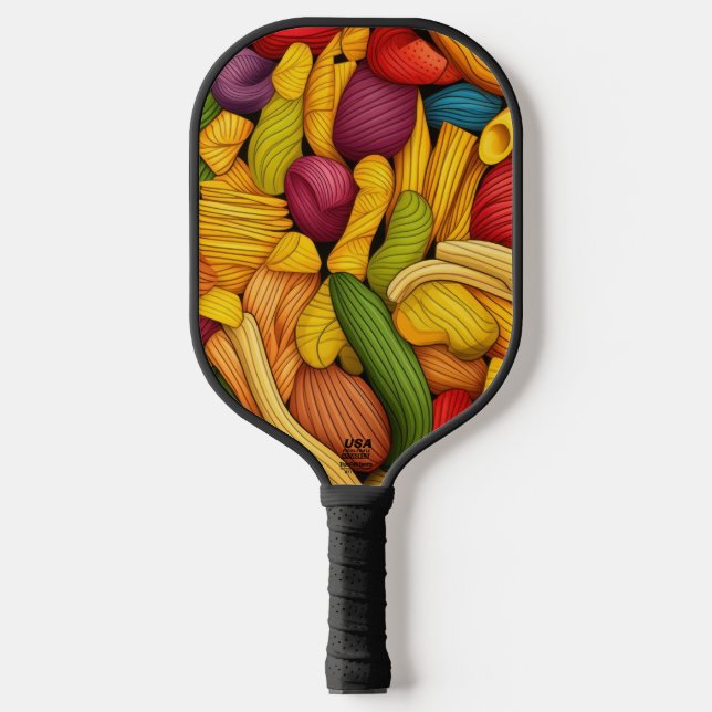Pasta art background pickleball schläger (Vorderseite)