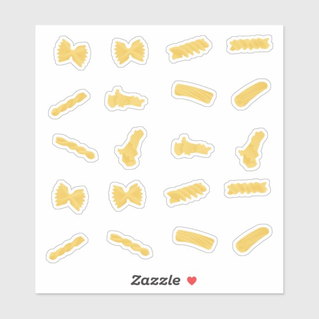 Pasta Aufkleber (Blatt)