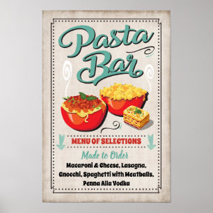 Pasta-Bar-Party-Schild Poster