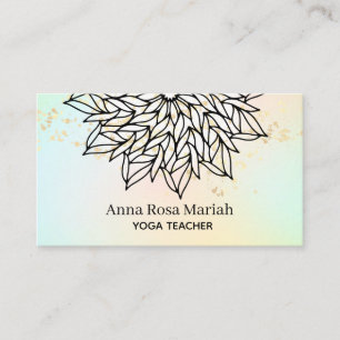 *~* Pasta Blush Mandala Glitzer Spiritueller Yoga Visitenkarte