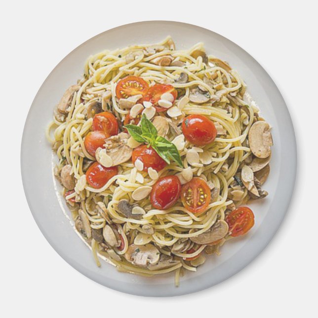 Pasta Bowl Cherry Tomators Kühlschrank Magnet (Vorne)