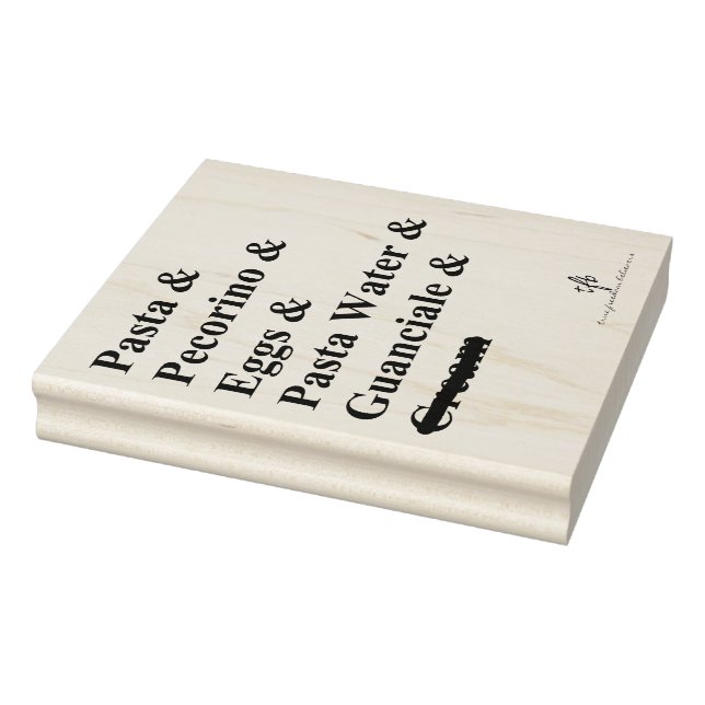 Pasta Carbonara Gummistempel (Stempel)