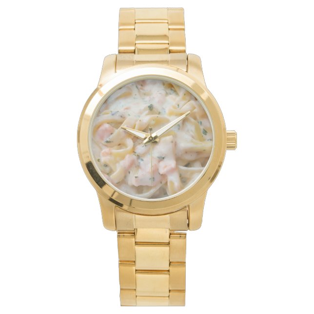 Pasta Custom Food Foto Armbanduhr (Vorderseite)