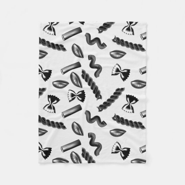 Pasta Diversity Grau Food Italien Lover Feinschmec Fleecedecke (Vorderseite)