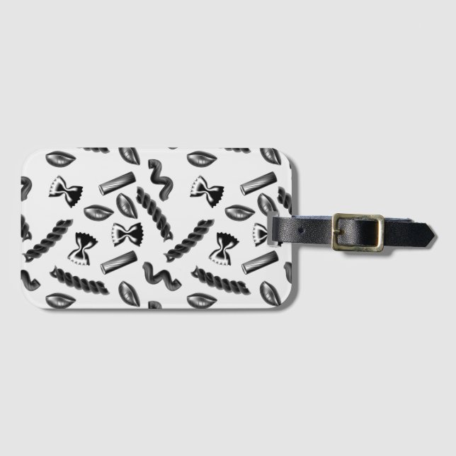 Pasta Diversity Grau Food Italien Lover Feinschmec Gepäckanhänger (Vorderseite (Horizontal))