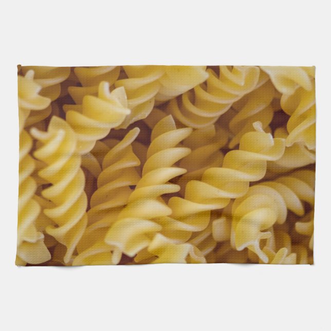 Pasta Fusilli Noodles Geschirrtuch (Horizontal)