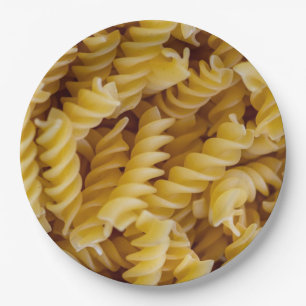 Pasta Fusilli Noodles Pappteller