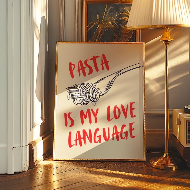Pasta ist meine Liebe | Küchendekor Poster (Von Creator hochgeladen)