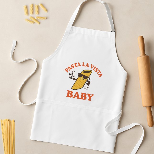 Pasta La Vista Funny Apron | Italienische Küche Pu Schürze (Von Creator hochgeladen)