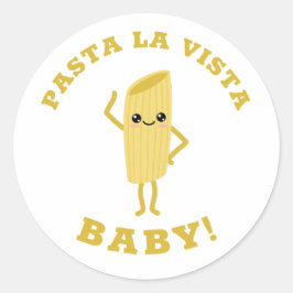 Pasta la vista runder aufkleber