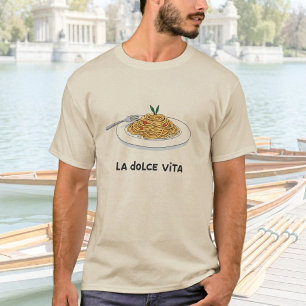 Pasta-Liebhaber Unisex-Spaghetti-Skizzen-Shirt T-Shirt